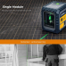 CIGMAN CM-G02/CM-G02A Laser Level Tool 2 Lines 510-530nm Green Laser IP54 30M Range High Accuracy Rechargeable Battery
