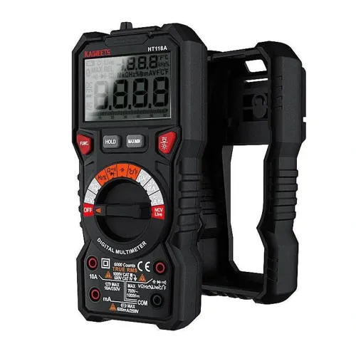 KAIWEETS HT118A Digital AC/DC Multimeter TRMS 6000 Counts True RMS with Flashlight and Safety Features Best for Household and Automotive Testing