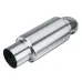 Chrome 2.5" Stainless Steel Car Resonator Polished Bent Muffler Exhaust Pipe