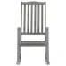 Rocking Chair with Cushions Gray Solid Acacia Wood