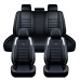 5 Seats Universal Car Seat Covers Deluxe PU Leather Seat Cushion Full Set Cover