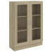 Vitrine Cabinet Sonoma Oak 32.5"x12"x45.3" Chipboard