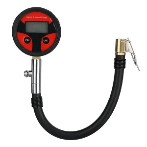 Quick Clip 200PSI Multi-function Air Tire Inflator Digital Pressure Gauge For Car Truck