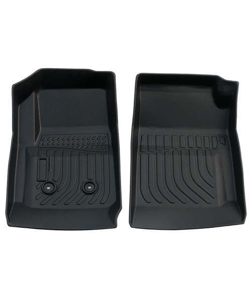 2XFront Floor Mats+1XRear Floor Mat TPE Rubber for For Chevrolet Colorad Crew cab 2015-2022