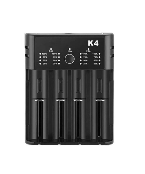 K4 4-Slot with USB Port Universal Rechargeable Li-ion Battery Charger for Flashlight RC Toys Home Tools Batteries Cell