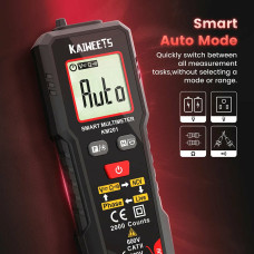 Direct KAIWEETS KM201 Digital Multimeter True-RMS 2000 Counts - Measures Up to 600V AC/DC Voltage Resistance Frequency with Backlight and Flashlight Auto Mode Data Hold Overload Protection