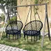 Garden Hammock Swing Chair Macrame Hanging Chair Cotton Bedroom Indoor Outdoor Room Patio