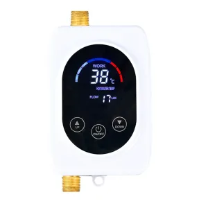 3800W 220V Mini Instant Water Heater with Touch Screen Smart Wall Mounted Electric Shower for Bathroom Kitchen EU Plug