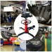 2 Stage Load 1600LBS/0.75T Transmission Jack Truck Jack 360 Swivel Wheels With 2 Spring Brakes