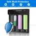 I4 4-Slot with USB Type-C Port Universal Rechargeable Battery Charger Intellegent Charger for Flashlight RC Toys Home Tools Battery Charger For Li-ion 18650 21700 26650 AA AAA Batteries Cell