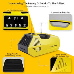 Enjoy Cool 2380BT Car Air Conditioner Small Mobile Mini Portable Air Conditioner for Outdoor Tent Camping Home