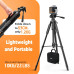 CIGMAN CTP01 Professional Adjustable Laser Level Tripod Lightweight Aluminum 1.5M Height 360 Rotation 3-Way Swivel Pan Head for Laser Levels Cameras Projectors Phones