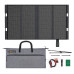Foursun 18V 100W(150W Peak) Portable Solar Panel for Power Station Foldable Shingle IP67 Waterproof Independent Support Rod for Solar Generator Power Bank 12V Car Battery