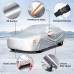 190T Polyester Car Full Covers All Weather Automobiles Outdoor With Windproof Strap 6 Reflective Strips for Sedans Coupes Silver UV Risistant Rainproof Dustproof Snowproof
