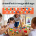 [EU/US Direct]AOSEED X-MAKER Children's 3D Printer High Precision 0.1/0.05mm Ultra Silent Wireless Smart One-Press Printing WiFi USB Safe Enclosed Design with 4er/8er Colorful PLA Filament Set