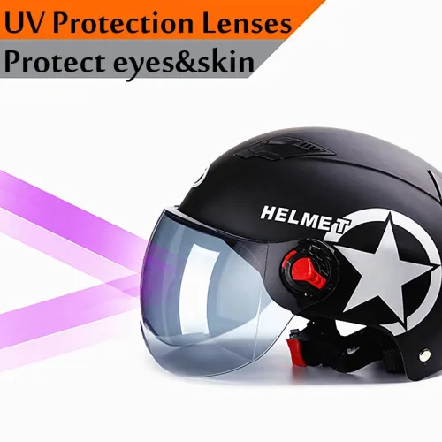 Open Face Half Helmet Anti-UV Safety Cyclist Bicycle Electric Motorcycle Scooter Bike Helmets for Men Women