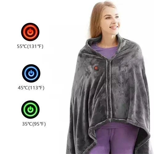 150x80cm USB Electric Blanket Warm Cape Coral Fleece Plush 3 Speed Winter Heater Warming Pad
