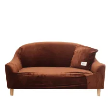1/2/3 Seaters Elastic Plush Sofa Cover Universal Thick Pure Color Sofa Chair Seat Protector Stretch Slipcover Couch Case Home Office Furniture Decoration