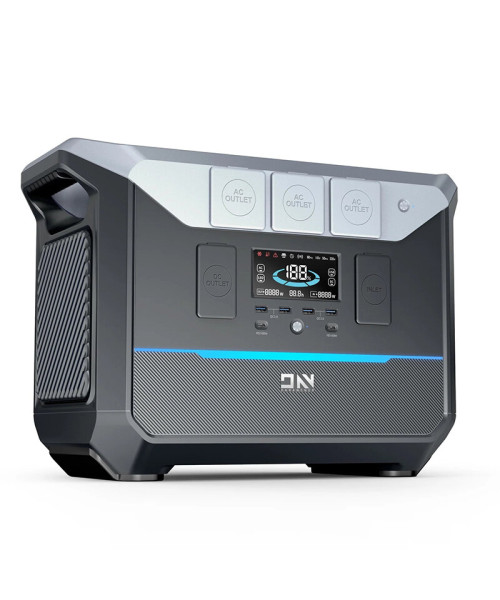 DaranEner NEO2000 Portable Power Station 2000W 2073.6Wh LiFePO4 Battery UPS Power Supply AC Sockets with 1.8 Hours Fast Charging Solar Powered Generator for Outdoors Camping Travel RV Home Use Emergency