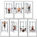BOMINFIT Multi-Function Power Cage Power Tower 17.5-68'' High Adjustable Dipping Station Barbell Stand Squat Cage for Weight Training Max Loading 800lbs