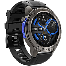 BlitzWolf BW-Voyager1 1.43-inch AMOLED GPS Double Straps Compass & Barometer 10ATM Waterproof bluetooth Call Heart Rate Blood Oxygen Monitor Sleep Monitoring Menstrual Cycle Multi-sports Outdoor Smart Watch