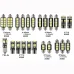 20pcs 6000K Car LED Light Decoding Reading Light Set White Light License Plate Light for Mercedes/Benz C W204 2008-2015