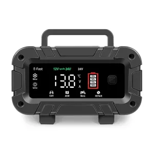 TK-700 12V 24V Battery Charger Repair Car Battery Charger Large Screen Multiple Modes for Car SUV Truck Boat Motorcycle