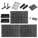 Portable Pegboard Organization Kit Multi Purpose Plastic Storage Board 90cm x 42cm Moisture Resistant Tool Free Assembly Adjustable Hooks and Trays Modular Design