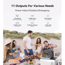 FlashFish QE02D UPS 1200W 1008Wh Portable Power Station LiFePO4 Lithium Battery Support in Solar Panels Backup Power Home Energy Storage Outdoor Camping Power Generator