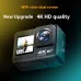 AUSEK 4K WiFi Action Camera Photography Sports Camera Waterproof HD Dual Screen Wifi Remote Control Outdoor Shooting Cycling Skiing Underwater Camera