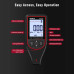 KAIWEETS KOTC02 Paint Thickness Gauge Magnetic Non Magnetic Metal Tester 0-2999m High Accuracy Backlit Display Calibration Data Storage Automotive Industrial