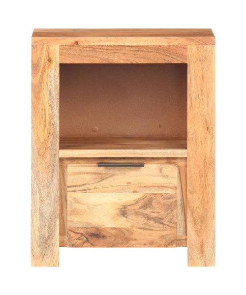 Bedside Cabinet 15.7"x11.8"x19.7" Solid Acacia Wood