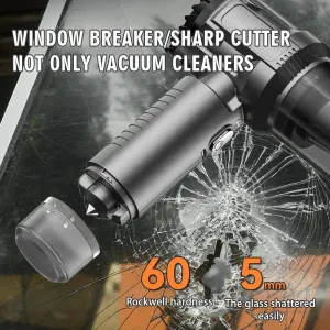 Wireless Handheld Car Vacuum Cleaner With Window Breaking Hammer Portable Home Desktop Dust Remover Power Tool