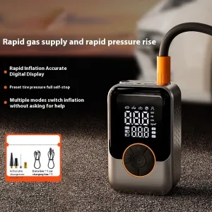 150PSI Portable Car Air Pump Electric Car Tire Car High Pressure Digital Display Inflatable Pump Built-in LED Light