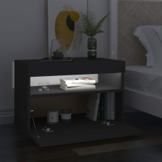 TV Cabinets with LED Lights 2 pcs Gray 23.6"x13.8"x15.7