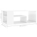Coffee Table High Gloss White 39.4"x19.7"x15.7" Chipboard