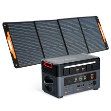 Blackview OSCAL PowerMax2400 Dual-speaker Portable Power Station with Solar Panel Kit/Battery Pack Kit 1872Wh to 20592Wh LiFePO4 Battery Pack Power Bank with 16 Outlets Wireless Charging Emergency Power Backup for Camping House Trolling