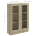 Vitrine Cabinet Sonoma Oak 32.5"x12"x45.3" Chipboard