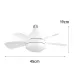 Elfeland 18 Inch E27 Screw Head Fan Light Remote Control Three Color Dimming Detachable Fan Leaf Household Silent Small Fan Light