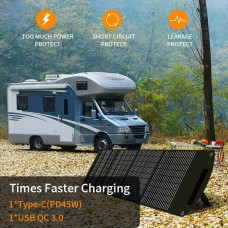 Poweronetek 100W Foldable Solar Panel Foldable 18V Conversion Waterproof Portable PV Panel For Power Sation Outdoor Charging Device TMB-SP100F