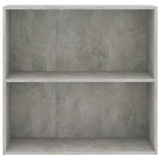2-Tier Book Cabinet Concrete Gray 31.5"x11.8"x30.1" Chipboard