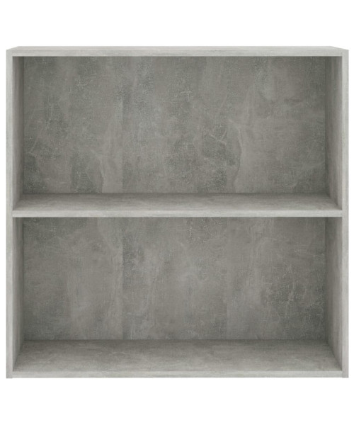 2-Tier Book Cabinet Concrete Gray 31.5"x11.8"x30.1" Chipboard