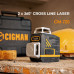 Direct CIGMAN CM-720/CM-720SE Laser Level Tool with 2x360 Self Leveling Line Rechargeable Type-C Battery Magnetic L Bracket Professional Construction Equipment for Picture Hanging and Home Decoration