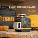 CIGMAN CM-720/CM-720SE Laser Level Tool with 2x360 Self Leveling Line Rechargeable Type-C Battery Magnetic L Bracket Professional Construction Equipment for Picture Hanging and Home Decoration
