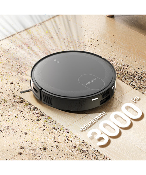 Proscenic X1 Smart Vacuum Cleaner 3000PA Suction High Frequency Vibration Mop with Automatic Garbage Recovery Bucket Radar Navigation APP Control