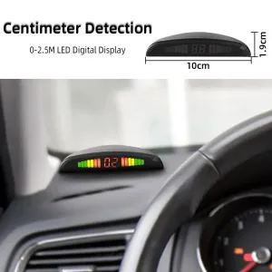 12V 22mm 4 Sensors Car Parking Sensors Parking Kit LED Display Backlight Reverse Backup Radar Monitoring System