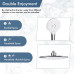 6Pcs Rainfall Shower Head Combo Setting Large Angle-adjustable Shower Set Square Round Water-saving Pressurized Top Spray