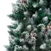 Artificial Christmas Tree,Xmas Pine Tree with 150 LEDs, Easy Assembly Christmas Tree with Metal Stand and 950 Tips Decor for Home,Office,Party,Holiday Indoor Outdoor Decoration