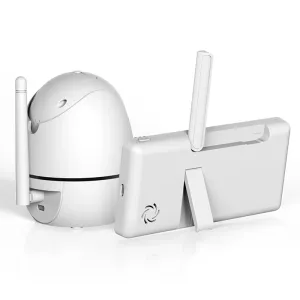 ABM501 5 Inch WIFI IP Camera Baby Monitor Video Babyphone Camera PTZ Zoom Night Vision Temperature Sensor Lullaby 24H Battery WiFi-Free Secure Connection