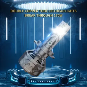INFITARY Q8 H1/H4/H7/H11/9005/9006/9012 170W 7000LM LED Headlight Bulb IP67 Waterproof Automotive Headlights High Brightness Bulbs